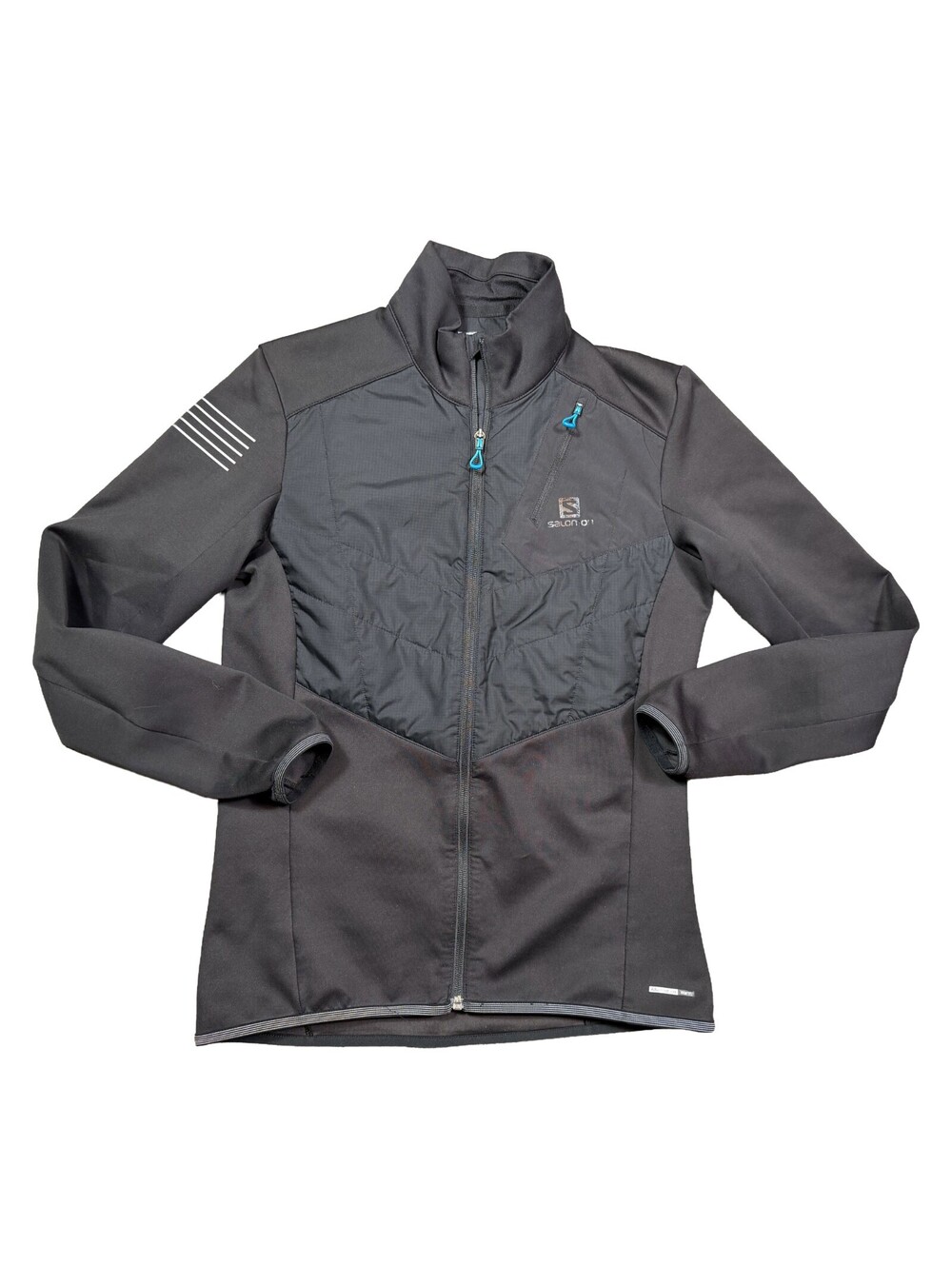 Salomon Pulse Men’s Small Black Hybrid Jacket Insulated Running Ski Outdoor